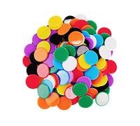 FINGOOO 160 pieces Colored Counter Bingo Chips Leaning Resource Plastic Markers for Kids Math Counting Education