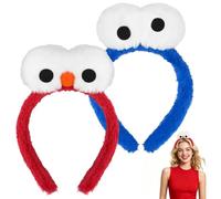 FINGOOO Monster Headbands for Kids, Red & Blue, 2 Pcs