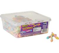 Fini Fizzy Worms Jelly Gummy Sweets, Mixed-Fruit, 750g, Share Pack Worms Chewy Gummy Jelly Sweets Christmas, Birthday, Easter, Halloween, Thank You Gift, Sharing Box, Great Gift, Sold by EPL