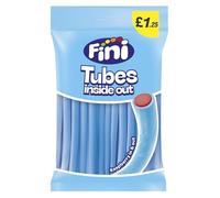 Fini Raspberry Inside Out Tubes | Case of 12 x 140g | Intense Fruit Candy Pencils