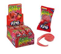 FINI Roller Fruit Flavoured Fizzy Strawberry Rollers Belts Bubblegum Retro Sweets Full Box (40 Pieces) - VSTAR