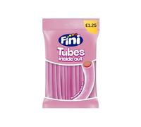 Fini Strawberry Inside Out Tubes | Case of 12 x 140g | Double Strawberry Candy Pencils