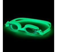 FINIS FlowGlow Goggles - Glow-in-the-Dark Kids Swim Goggles - Anti-Fog with UV Protection - Easily Adjustable for Children Ages 4 12 - Green