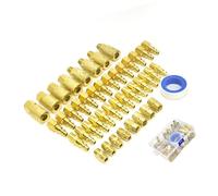 Finish 45 Piece Set of Iron Bronze Veneered 1/4NPT Male Female Couplers for Industrial Pipe Associations Strong Air Propelled Couplings