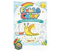 Finish and Color: First Coloring and Tracing Book for Kids Ages 2 to 5