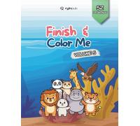 Finish & Color Me - Volume 5: A-Z Animals Complete the Missing Half for Kids Ages 4-8 | 8.5 x 11 Inches, 100+ Pages (Finish & Color Me Series)