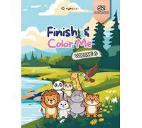 Finish & Color Me - Volume 6: A-Z Animals Complete the Missing Half for Kids Ages 4-8 | 8.5 x 11 Inches, 100+ Pages (Finish & Color Me Series)