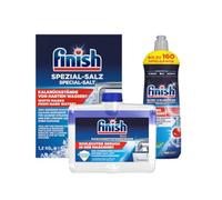 Finish Dishwasher Care Set - Rinse Aid 800 ml, Special Salt 1.2 kg, Machine Depth Cleaner 250 ml