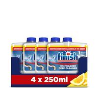 Finish, Dishwasher Cleaner, Lemon Sparkle, 1.0L Bulk (250ml x 4 pck), Removes Grease and Limescale, Fights Odour for a Cleaner Hygienic Dishwasher Machine