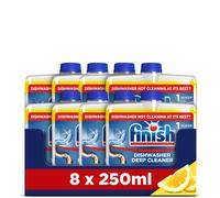 Finish, Dishwasher Cleaner, Lemon Scent, 2.0L (250ml x 8 pck), Removes Grease, Limescale and Dissolves Clogs, Fights Odour for a Cleaner Hygienic Dis