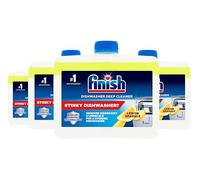 Finish, Dishwasher Cleaner, Lemon Sparkle, 1.0L Bulk (250ml x 4 pck), Removes Grease and Limescale, Fights Odour for a Cleaner Hygienic Dishwasher Machine