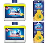 Finish Dishwasher Freshener and Cleaner Multipack, Lemon, 2 x Dishwasher Cleaners, 2 x Dishwasher Fresheners