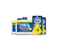 Finish Dishwasher Freshener and Cleaner Multipack, Lemon, 2 x Dishwasher Cleaners, 2 x Dishwasher Fresheners