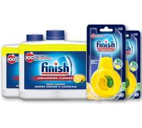 Finish Dishwasher Freshener and Cleaner Multipack, Lemon, 2 x Dishwasher Cleaners, 2 x Dishwasher Fresheners