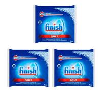 Finish Dishwasher Performance Salt Water Softener, Limescale Cleaner 1Kg X 3