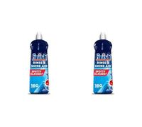 Finish, Dishwasher Rinse Aid, Fresh Rinse & Shine Cleaner, 1.6L (800ml x 2 pck), Ultimate Clean & Diamond Shine, Glass Protection, Spot Prevention, Better Drying vs Finish Detergent alone