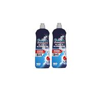 Finish Dishwasher Rinse Aid Liquid Shine and Protect Regular Pack of 2 800ml Each