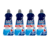 Finish Dishwasher Rinse & Shine Aid, Fresh, 1.6L (400ml x 4 pck), Ultimate Clean & Diamond Shine, Glass Protection, Spot Prevention, Better Drying vs Finish Detergent Alone