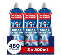 Finish Dishwasher Polisher, Dry, Glossy and No Marks - 3 x 800 ml - Total 600 Washes