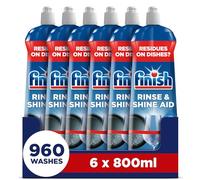 Finish | Finish Dishwasher Rinse & Shine Aid | Original | 800ml | For Drier Glasses and Spot Prevention (Pack of 6)