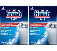 Finish Dishwasher Salt Box | Prevents Limescale Build Up | Effective against Hard Water | 8kg (2 x 4kg)