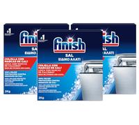 Finish Dishwasher Salt - Ultimate Limescale Protection, Softens Water for 100 Percent Better Performance and Sparkling Clean Dishes, Pack of 3 (2kg Each)