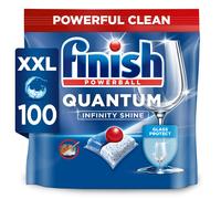 Finish Dishwasher Tablet, Quantum Infinity Shine, 100 Tablets, Original Fresh Scent, Powerful Clean & Shine Detergent Tabs, Tough on Grease Stains