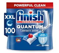 Finish Dishwasher Tablet, Quantum Infinity Shine, 100 Tablets, Original Fresh Scent, Powerful Clean & Shine Detergent Tabs, Tough on Grease Stains