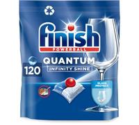 Finish Dishwasher Tablet, Quantum Infinity Shine, 120 Tablets, Fresh Scent, Powerful Clean & Shine Detergent Tabs, Tough on Grease Stains