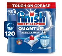Finish Dishwasher Tablet, Quantum Infinity Shine, 120 Tablets, Fresh Scent, Powerful Clean & Shine Detergent Tabs, Tough on Grease Stains