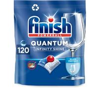 Finish Dishwasher Tablet, Quantum Infinity Shine, 120 Tablets, Fresh Scent, Powerful Clean & Shine Detergent Tabs, Tough on Grease Stains
