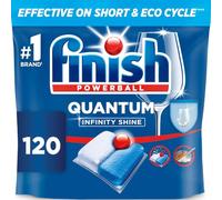 Finish Dishwasher Tablet, Quantum Infinity Shine, 120 Tabs, Fresh Scent, For a Fast Dissolving Clean and Sparkling Shine