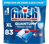 Finish Dishwasher Tablet, Quantum Infinity Shine, 83 Tabs, Fresh Scent, For a Fast Dissolving Clean and Sparkling Shine