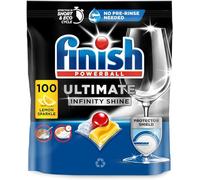 Finish Ultimate Infinity Shine Dishwasher Tablets bulk | Scent : Lemon | Size: 100 Dishwasher Tabs |Ultimate Clean and Shine