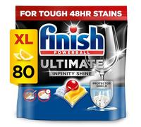 Finish Ultimate Infinity Shine Dishwasher Tablets Bulk, Scent : Lemon, Size : 80 Dishwasher tabs, For Ultimate Clean and Diamond Shine