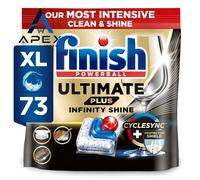 Finish Dishwasher Tablet, Ultimate Plus Infinity 73 count (Pack of 1), Gold