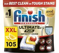 Finish Ultimate Plus Infinity Shine Dishwasher Tablets Lemon 105 Tabs Bulk Buy