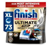 Finish Dishwasher Tablet, Ultimate Plus Infinity Shine, 73 Detergent Tablets, Fresh Scented, Tough on Grease, for Our Most Intensive Clean & Diamond Shine, Effective for Short Eco Cycle