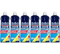 Finish | Finish Dishwasher Rinse & Shine Aid | Lemon | 800ml | For Drier Glasses and Spot Prevention (Pack of 6)