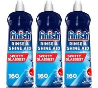 Finish | Finish Dishwasher Rinse & Shine Aid | Original | 800ml | For Drier Glasses and Spot Prevention (Pack of 3)