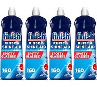 Finish | Finish Dishwasher Rinse & Shine Aid | Original | 800ml | For Drier Glasses and Spot Prevention (Pack of 4)