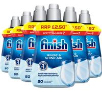 Finish | Finish Dishwasher Rinse & Shine Aid | Regular| Pack Of 6, 250ml Each | For Drier Glasses And Spot Prevention