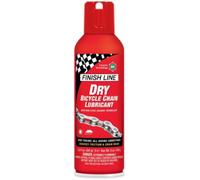 Finish Line Dry Lube Bicycle Chain Lubricant with Ceramic Technology, 8oz/240ml - Aerosol, Black