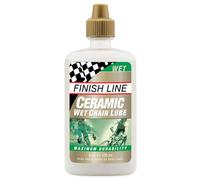 Finish Line Ceramic Wet Bike Chain Lube - Bicycle Lubricant - 120ml | High-performance ceramic chain lube | Wet-weather protection | Ultra-smooth, quiet drivetrain