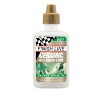 Finish Line Ceramic Wet Bike Chain Lube - Bicycle Lubricant - 60ml | Long lasting wet lubrication - water repellent formula - prevents rust and corrosion