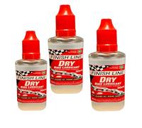 Finish Line Dry Bike Chain Lubricant, 3 x 30ml | Wax-Based Formula