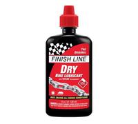 Finish Line Dry Lube Bicycle Chain Lubricant with Ceramic Technology, 4oz/120ml - Squeeze Bottle, Black