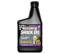 Finish Line Shock Oil - Bicycle Suspension Oil - 475ml (10WT.) | Semi-synthetic suspension fluid | Non-foaming formula helps prevent stiction & provides consistent damping