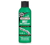 Finish Line Wet Bike Chain Lube - Long-Lasting Lubricant Spray - 246ml | Aerosol wet-weather chain lube | Long-lasting & water resistant | Ideal for muddy rides & wet commutes