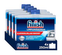 Finish Machine Deep Cleaner - Liquid Machine Cleaner Against Limescale and Grease for a Clean Dishwasher - Economy Pack of 4 x 250ml Machine Care